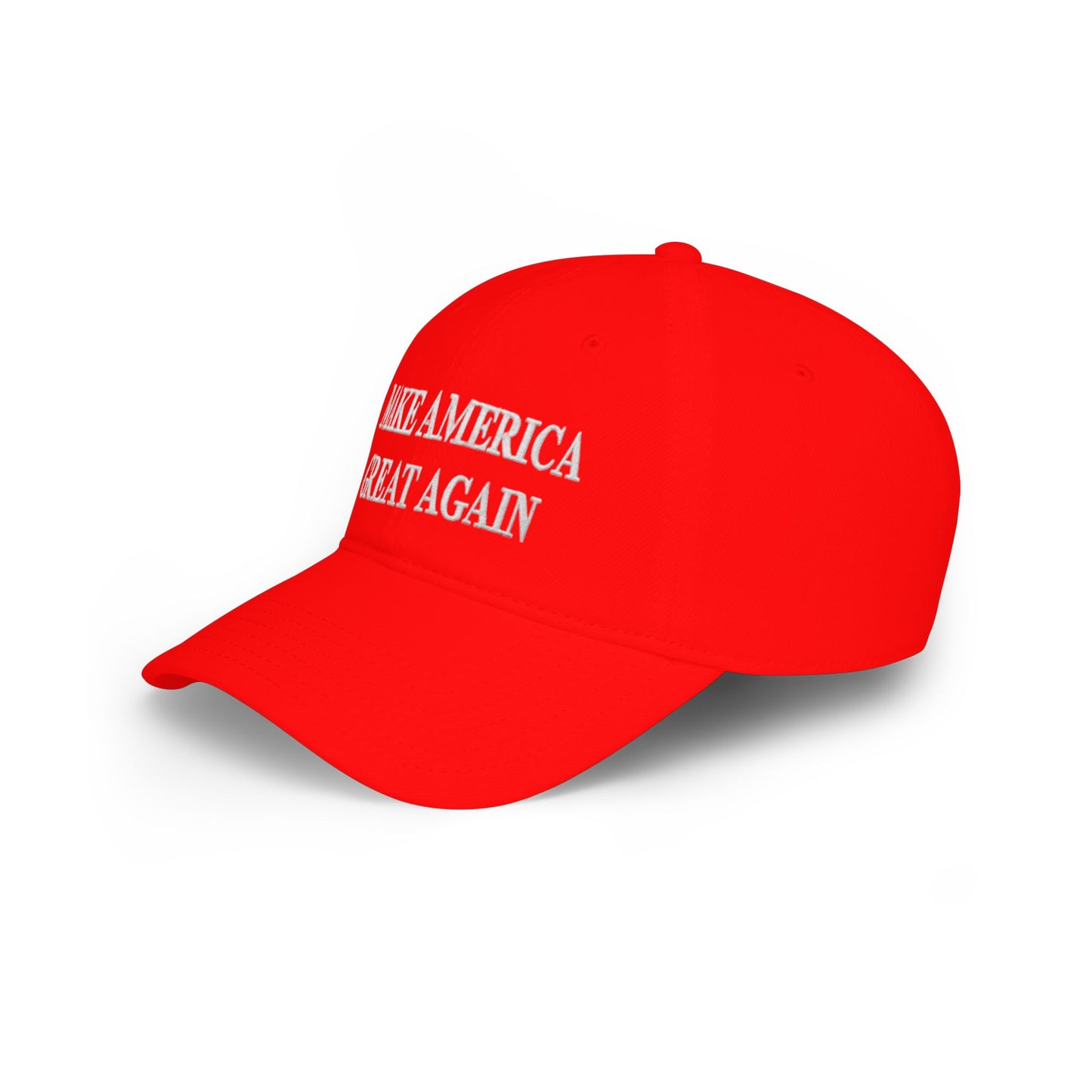 MAGA Low Profile Baseball Cap - "Make America Great Again" Red Embroidered Hat