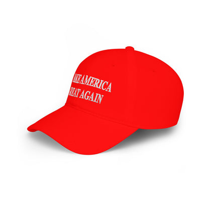 MAGA Low Profile Baseball Cap - "Make America Great Again" Red Embroidered Hat